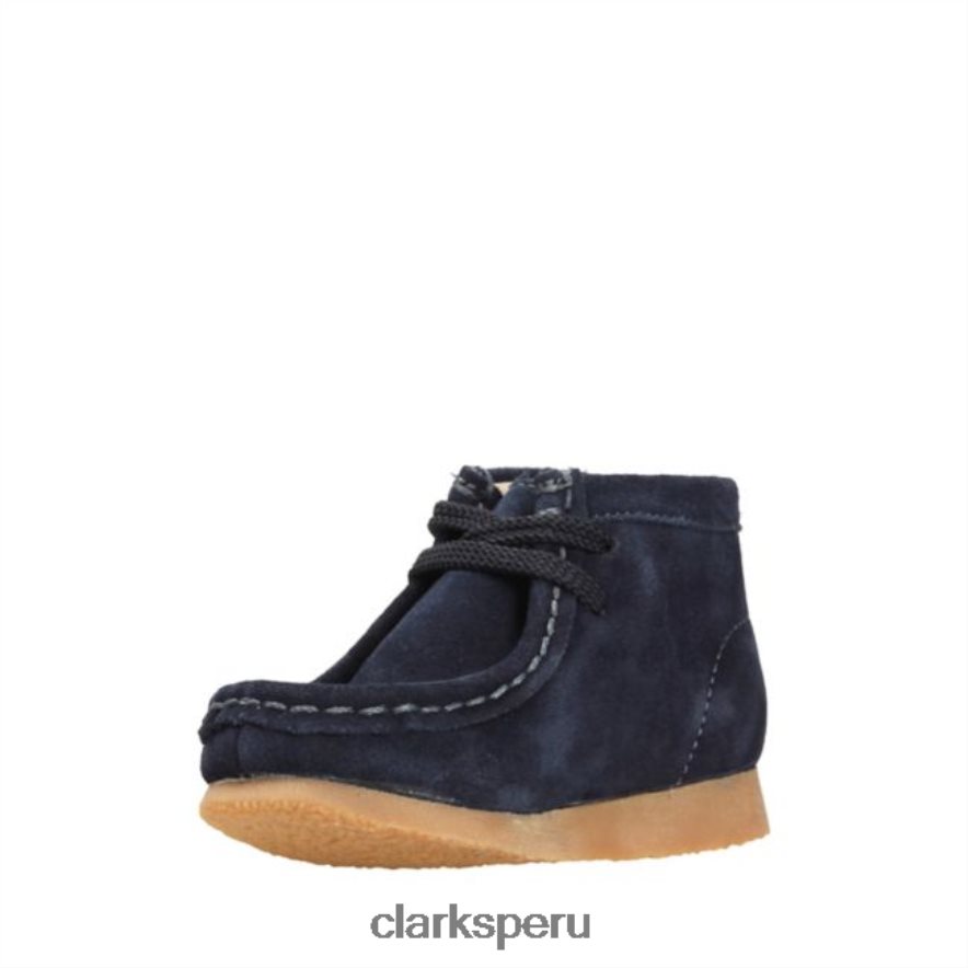 Bota clarks wallabee de ante azul marino ante azul marino niños Clarks 40N4LX5795 gamuza azul marino