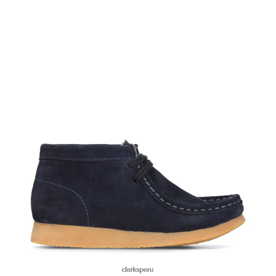 bota clarks wallabee de ante azul marino niños Clarks 40N4LX6880 gamuza azul marino