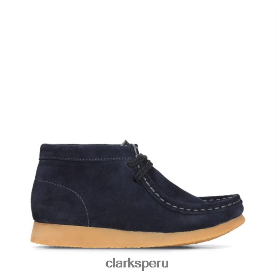 bota wallabee ante azul marino ante azul marino clarks niños Clarks 40N4LX5782 gamuza azul marino
