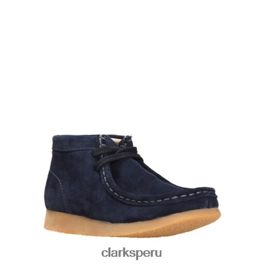 bota wallabee ante azul marino ante azul marino clarks niños Clarks 40N4LX5782 gamuza azul marino