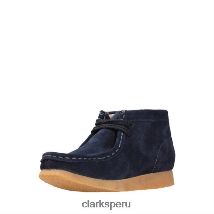 bota wallabee ante azul marino ante azul marino clarks niños Clarks 40N4LX5782 gamuza azul marino