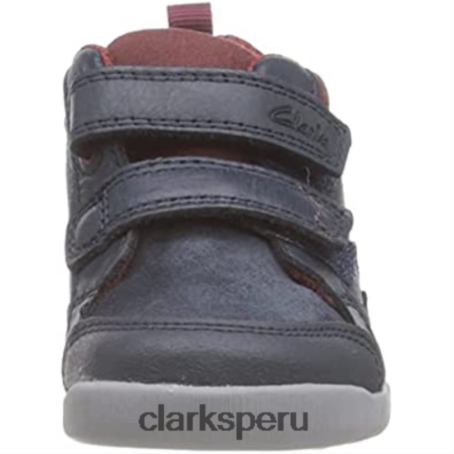 Zapatilla clarks rex park t marino piel niño niños Clarks 40N4LX96 cuero azul marino