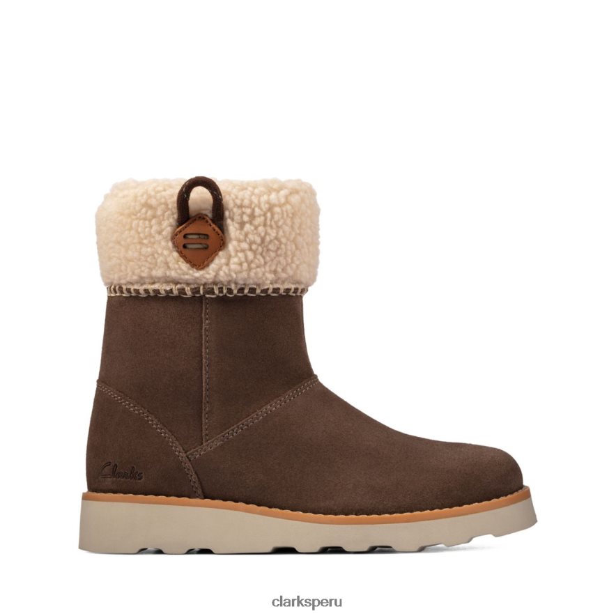 ante nogal clarks corona loop kid ante nogal niños Clarks 40N4LX5752 gamuza nogal