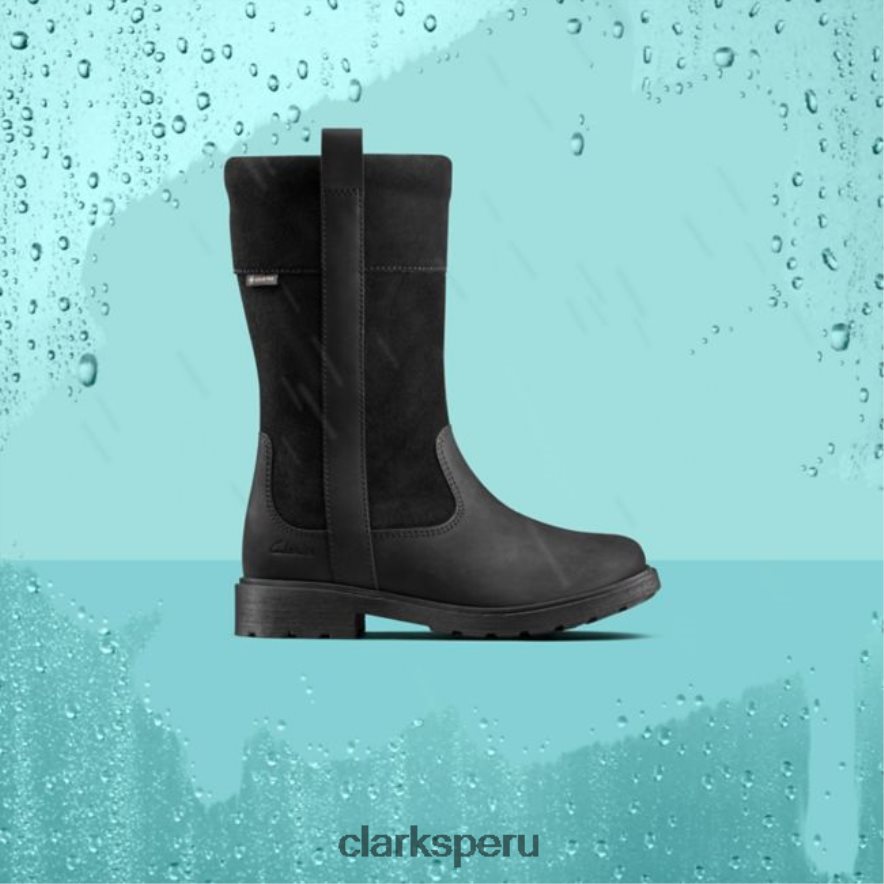 astrol hi gore-tex niño cuero negro clarks de cuero negro niños Clarks 40N4LX5790 cuero negro