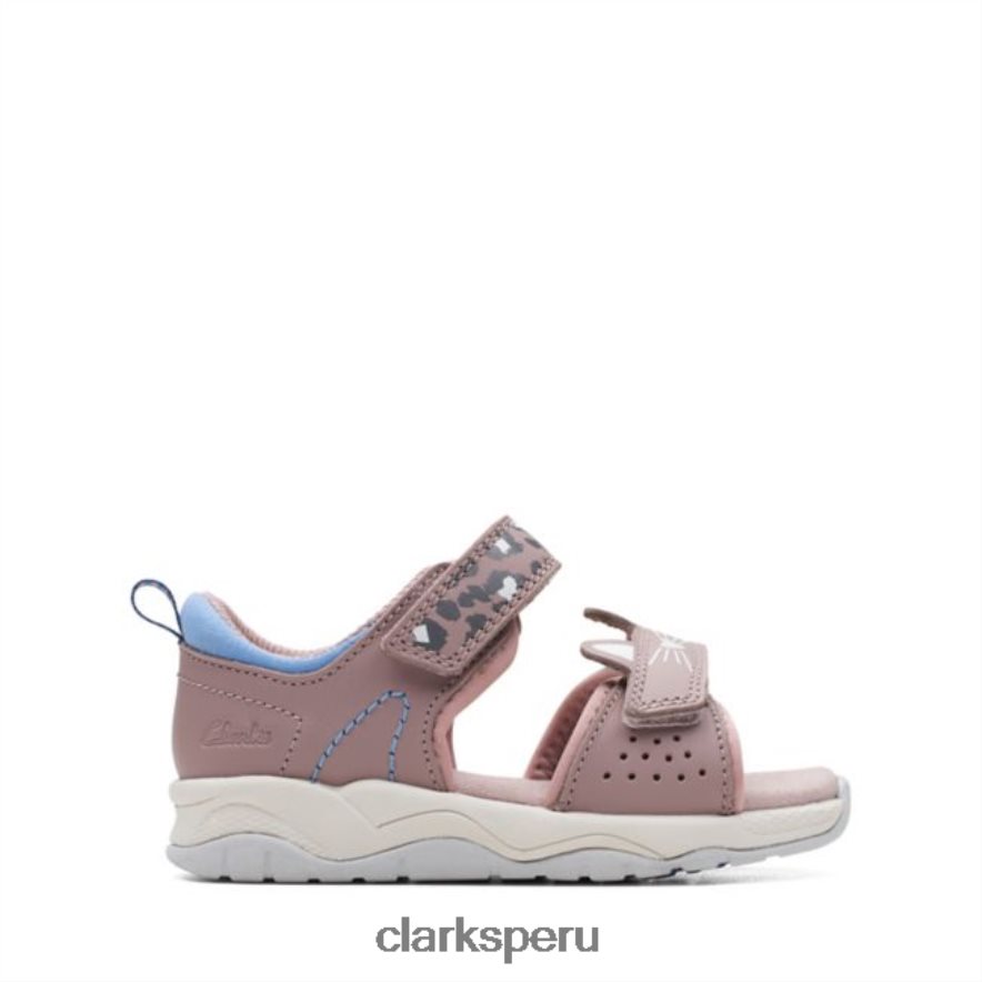 c lowder print niño gris/rosa gris/rosa clarks niños Clarks 40N4LX6862 gris/rosa