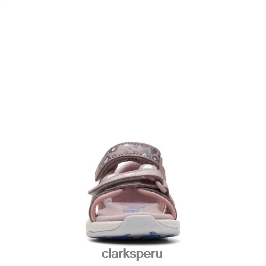 c lowder print niño gris/rosa gris/rosa clarks niños Clarks 40N4LX6862 gris/rosa