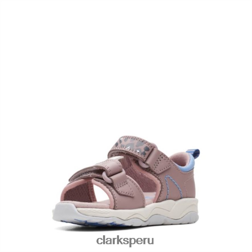 c lowder print niño gris/rosa gris/rosa clarks niños Clarks 40N4LX6862 gris/rosa