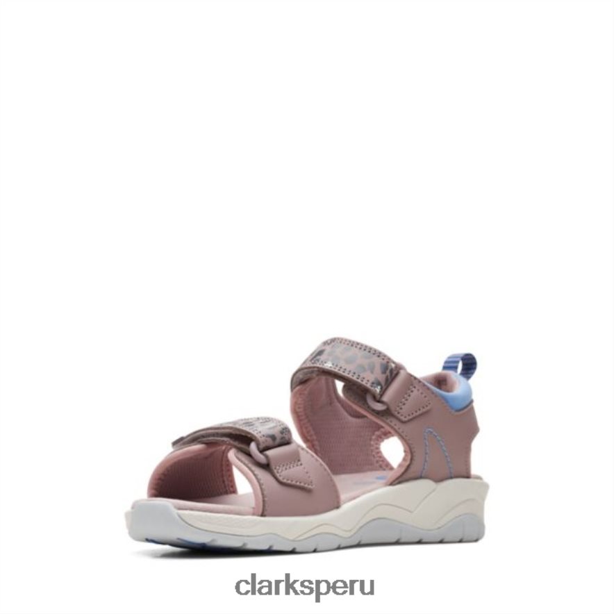 c lowder print old gris/rosa clarks gris/rosa niños Clarks 40N4LX6869 gris/rosa