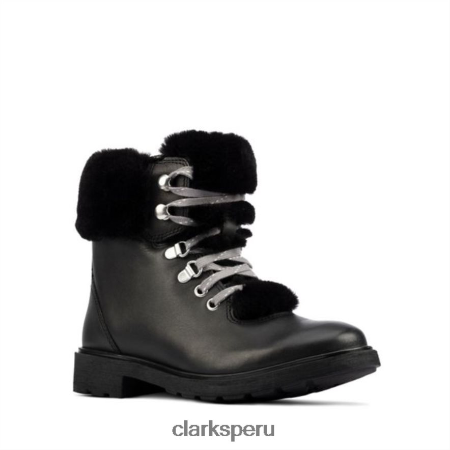 clarks cuero negro astrol excursionista niño cuero negro niños Clarks 40N4LX5761 cuero negro