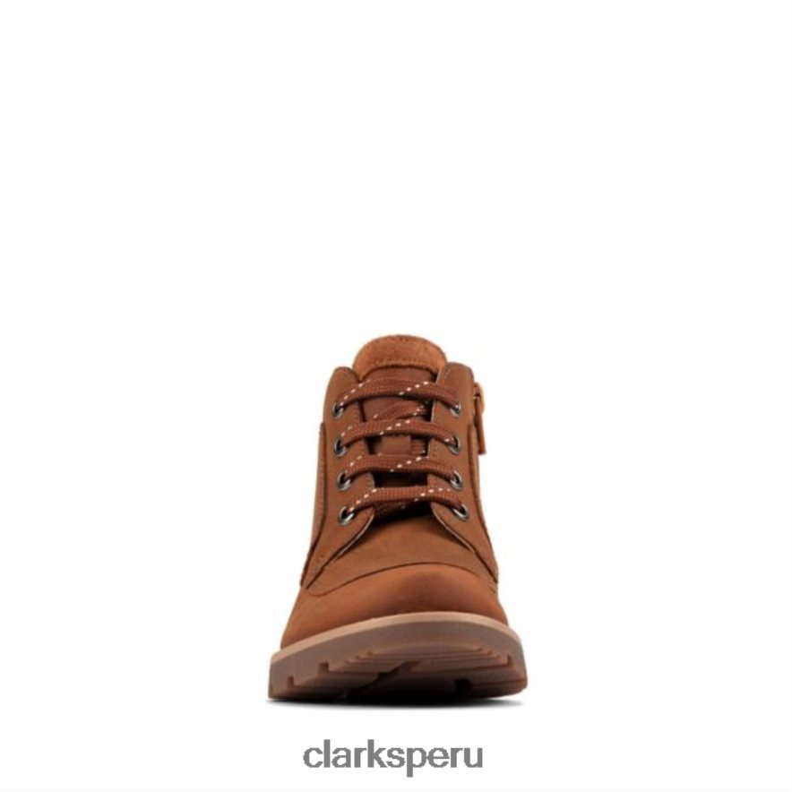 clarks de cuero bronceado heath lace kid tan leather niños Clarks 40N4LX5932 cuero marrón