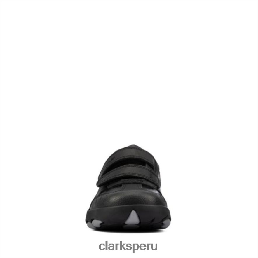 clarks de cuero negro para niños rex stride de cuero negro niños Clarks 40N4LX5844 cuero negro