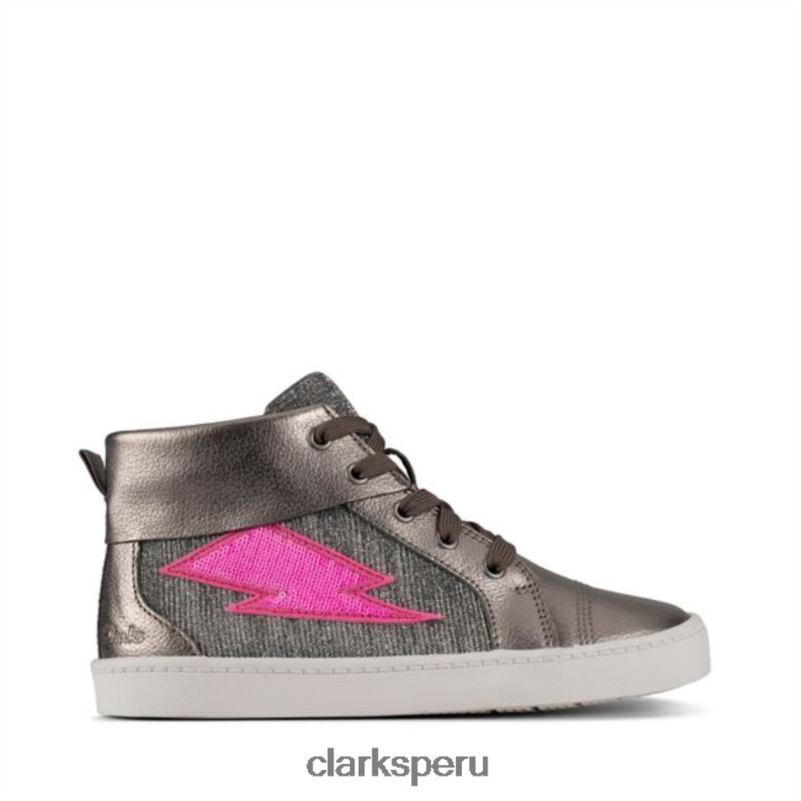 clarks peltre cuero ciudad mito niño peltre cuero niños Clarks 40N4LX5753 cuero peltre