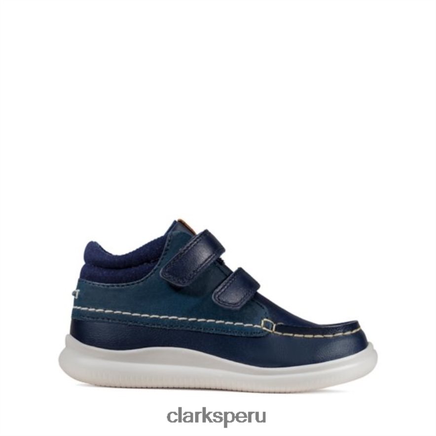 cuero azul marino clarks crest tuktu niño cuero azul marino niños Clarks 40N4LX5928 cuero azul marino