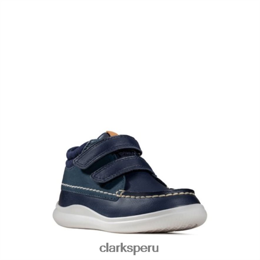 cuero azul marino clarks crest tuktu niño cuero azul marino niños Clarks 40N4LX5928 cuero azul marino