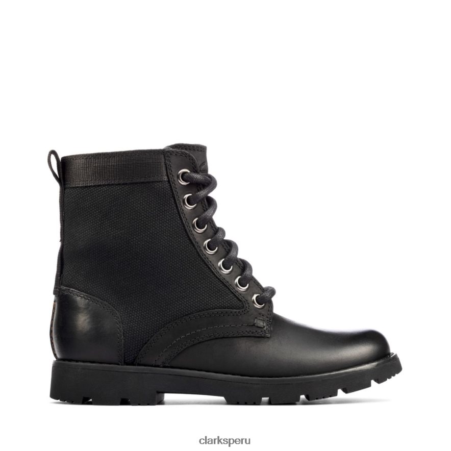 cuero negro clarks heath chard niño cuero negro niños Clarks 40N4LX5936 cuero negro