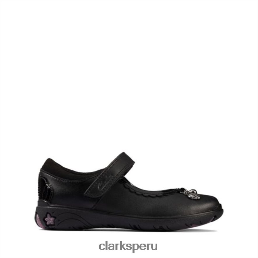 cuero negro sea shimmer niño clarks de cuero negro niños Clarks 40N4LX5876 cuero negro