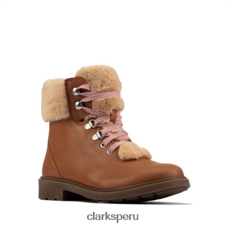 cuero tostado clarks astrol excursionista niño cuero tostado niños Clarks 40N4LX5763 cuero marrón