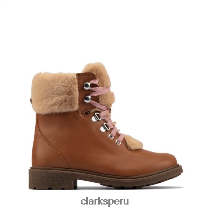 cuero tostado clarks astrol excursionista niño cuero tostado niños Clarks 40N4LX5800 cuero marrón