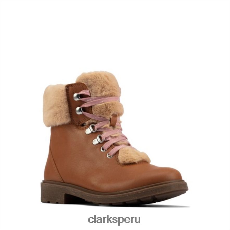 cuero tostado clarks astrol excursionista niño cuero tostado niños Clarks 40N4LX5800 cuero marrón