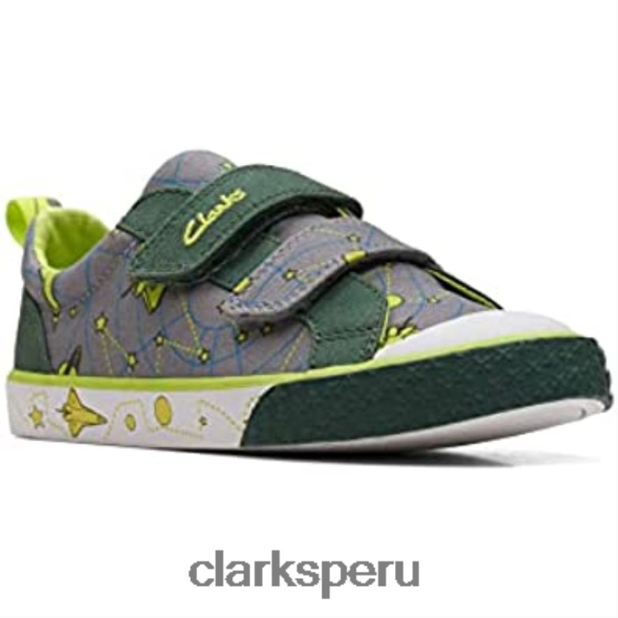 foxing lo kid textil lona gris clarks niños Clarks 40N4LX2700