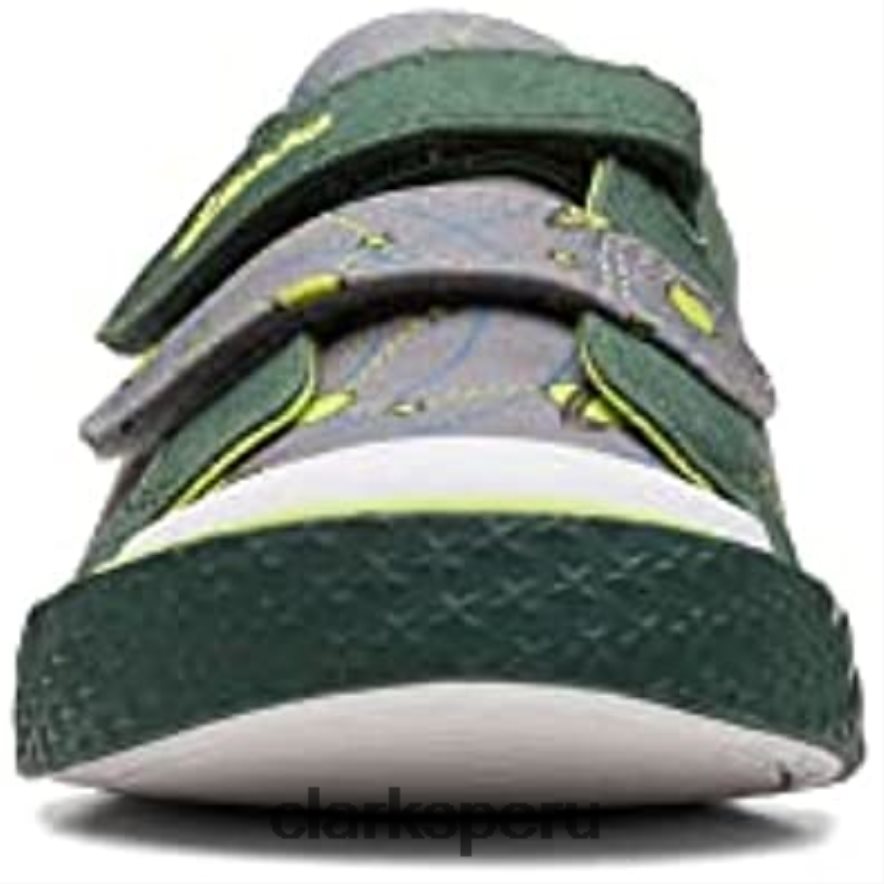 foxing lo kid textil lona gris clarks niños Clarks 40N4LX2700