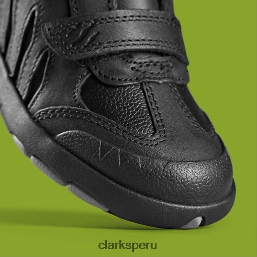 rex hop niño cuero negro clarks cuero negro niños Clarks 40N4LX5791 cuero negro