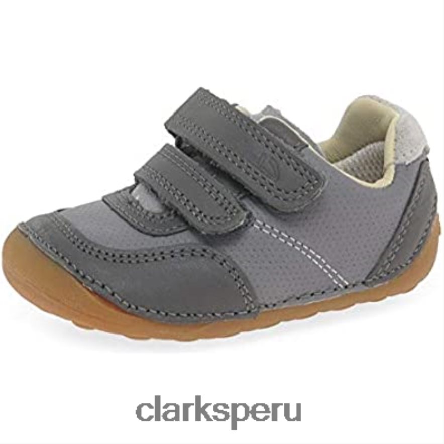 zapatillas bajas ti ny anochecer clarks gris (grey combi grey combi) niños Clarks 40N4LX181