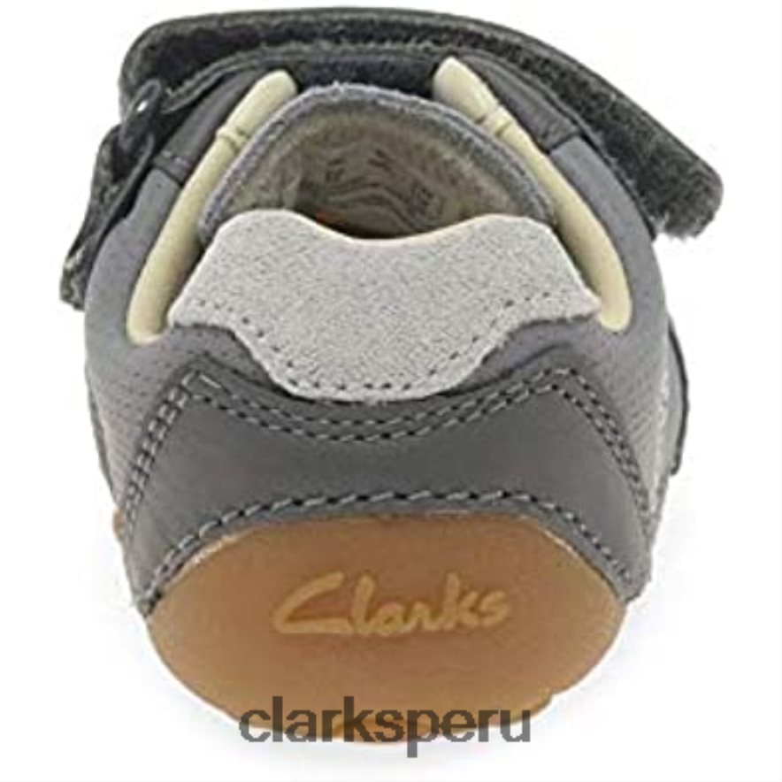 zapatillas bajas ti ny anochecer clarks gris (grey combi grey combi) niños Clarks 40N4LX181