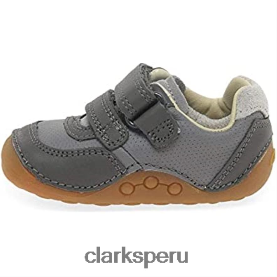 zapatillas bajas ti ny anochecer clarks gris (grey combi grey combi) niños Clarks 40N4LX181