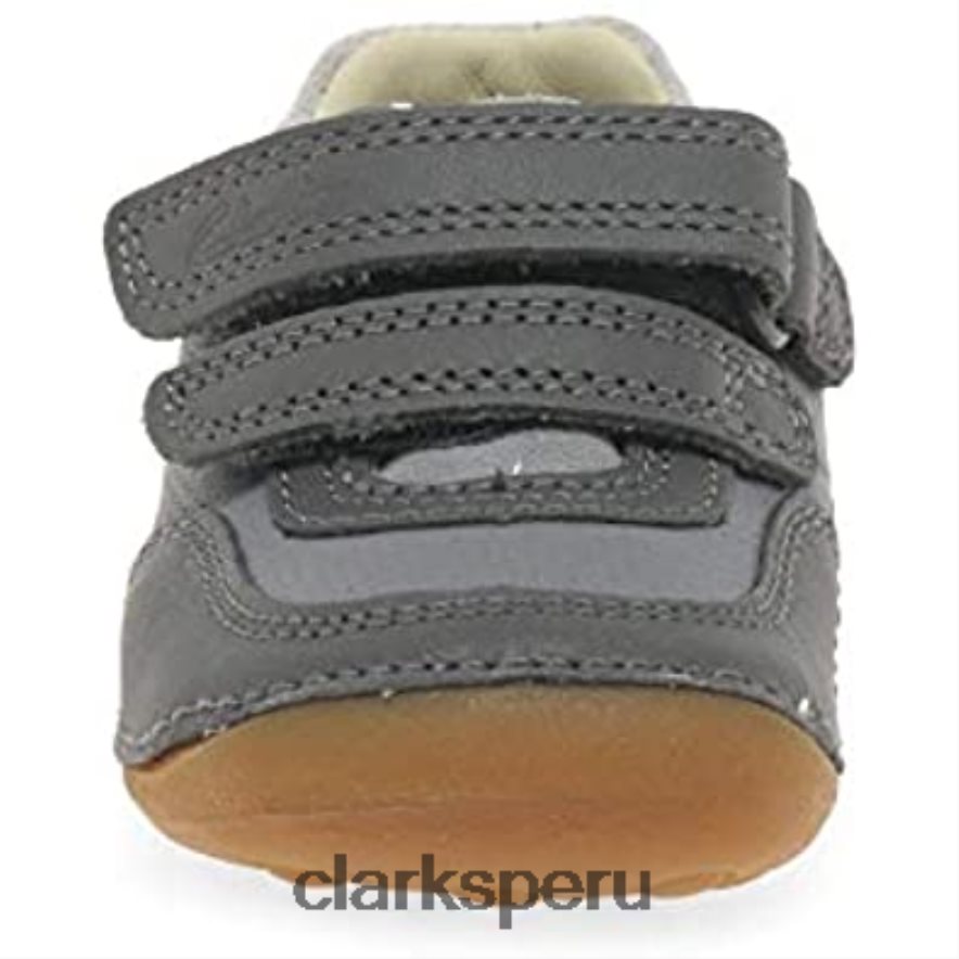 zapatillas bajas ti ny anochecer clarks gris (grey combi grey combi) niños Clarks 40N4LX181