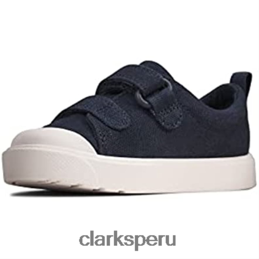 zapatillas bajas unisex city bright t lona azul marino clarks niños Clarks 40N4LX2678 lona azul marino