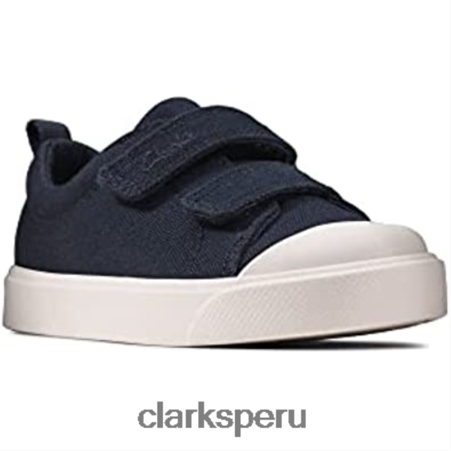 zapatillas bajas unisex city bright t lona azul marino clarks niños Clarks 40N4LX2678 lona azul marino