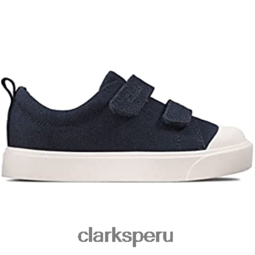zapatillas bajas unisex city bright t lona azul marino clarks niños Clarks 40N4LX2678 lona azul marino