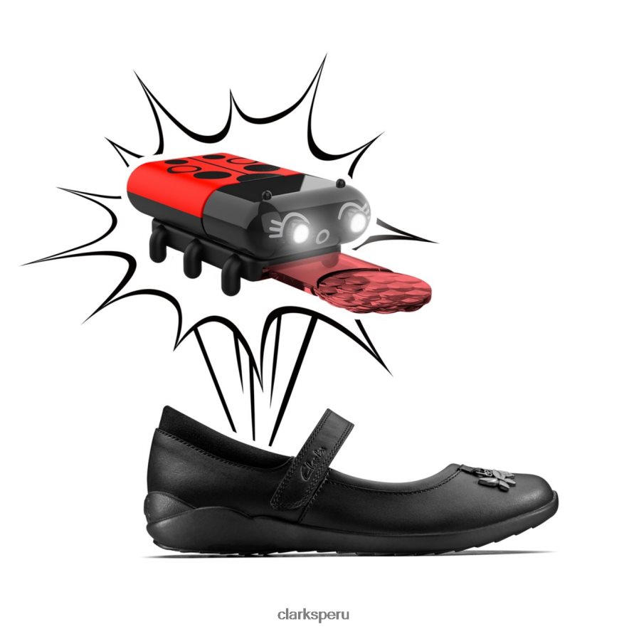 clarks cuero negro vibrante trail niño cuero negro niños Clarks 40N4LX5857 cuero negro