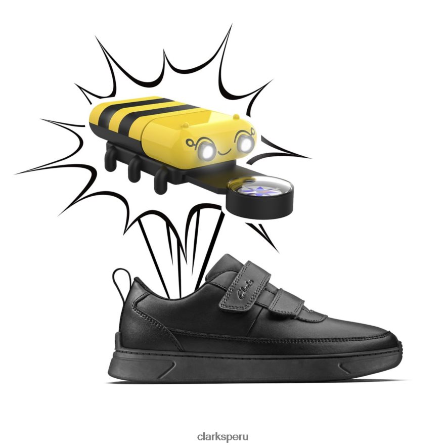 clarks de cuero negro vibrante g bajo niño cuero negro niños Clarks 40N4LX5851 cuero negro