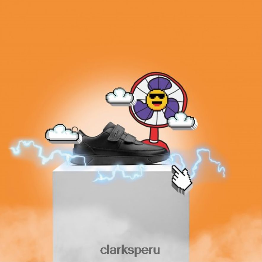 clarks de cuero negro vibrante g bajo niño cuero negro niños Clarks 40N4LX5851 cuero negro