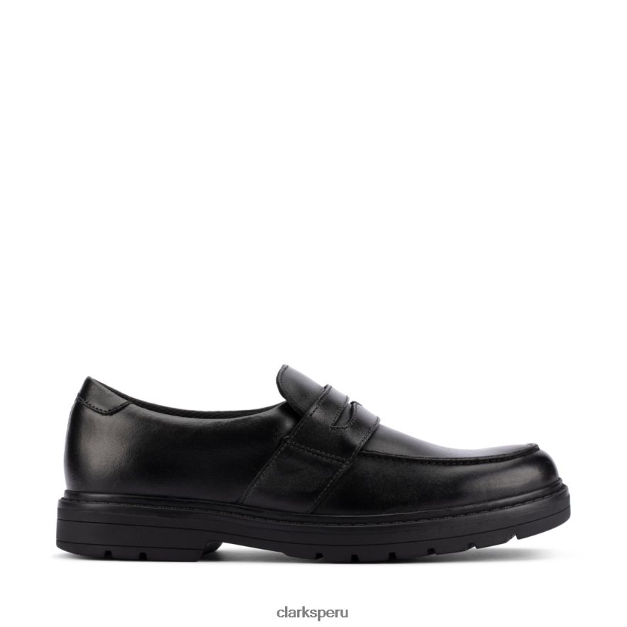 cuero negro clarks loxham craft cuero negro juvenil niños Clarks 40N4LX5963 cuero negro