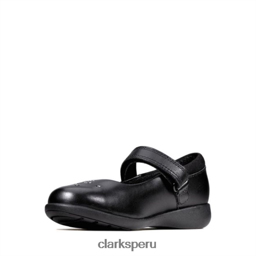 grabado chispa niño cuero negro clarks cuero negro niños Clarks 40N4LX5887 cuero negro