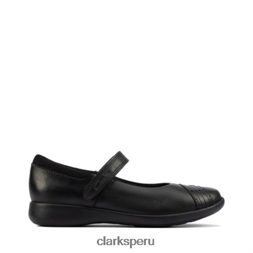 grabado haz niño cuero negro clarks cuero negro niños Clarks 40N4LX5855 cuero negro