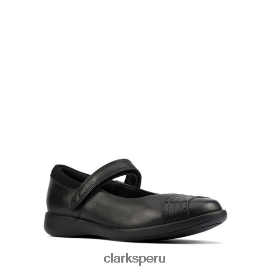 grabado haz niño cuero negro clarks cuero negro niños Clarks 40N4LX5855 cuero negro