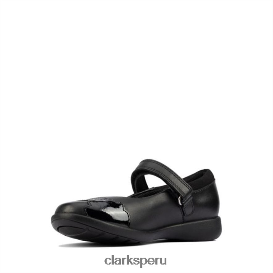 grabado haz niño cuero negro clarks cuero negro niños Clarks 40N4LX5855 cuero negro