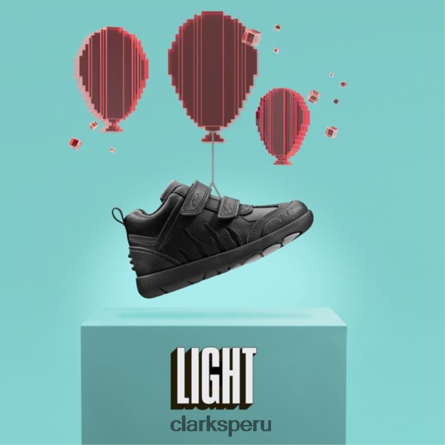 rex hop niño cuero negro clarks cuero negro niños Clarks 40N4LX5743 cuero negro