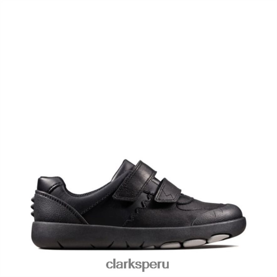 rex pace niño cuero negro clarks cuero negro niños Clarks 40N4LX5853 cuero negro