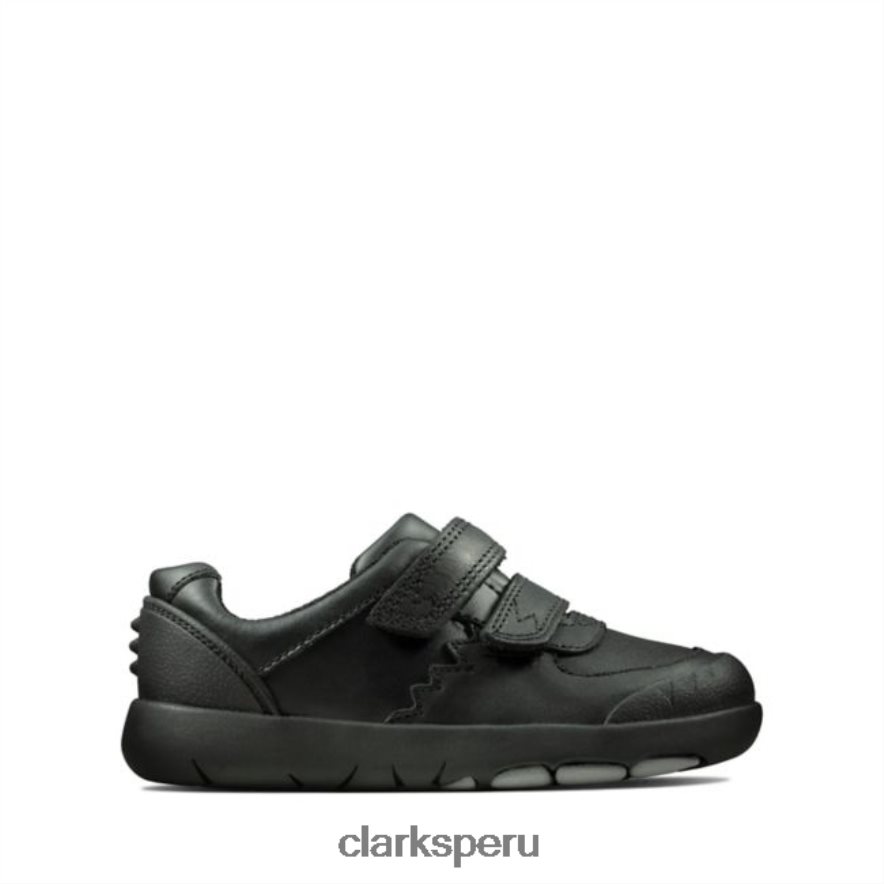 rex pace niño cuero negro clarks de cuero negro niños Clarks 40N4LX5862 cuero negro