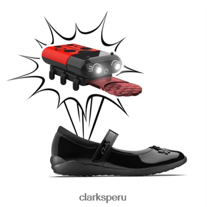 vibrante trail kid charol negro charol negro clarks niños Clarks 40N4LX5870 charol negro