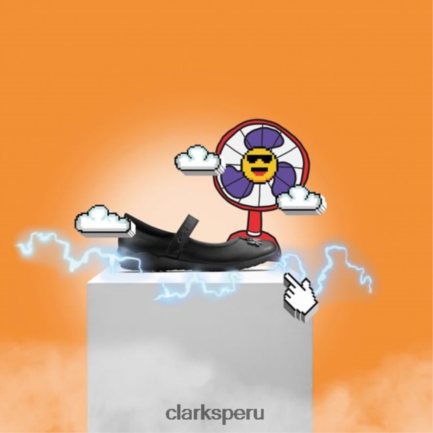 vibrante trail kid charol negro charol negro clarks niños Clarks 40N4LX5870 charol negro