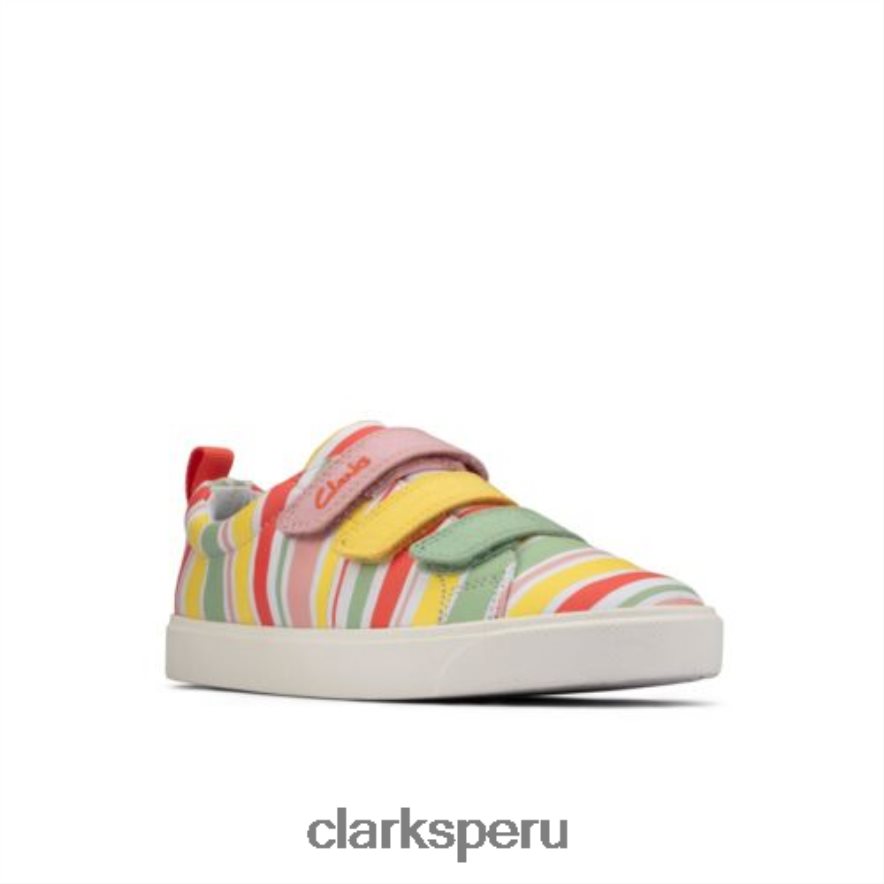 amarillo bajo combi city vibe inf f fit clarks niños Clarks 40N4LX4588 combinación amarilla