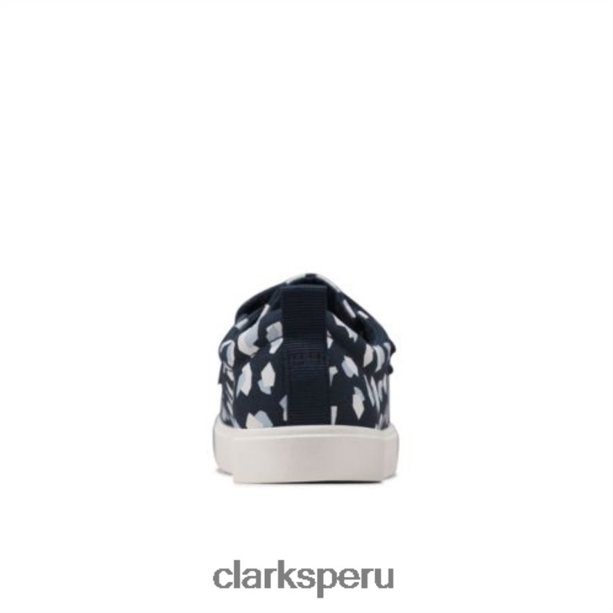 city ​​vibe inf g fit clarks estampado azul marino niños Clarks 40N4LX4599 estampado azul marino