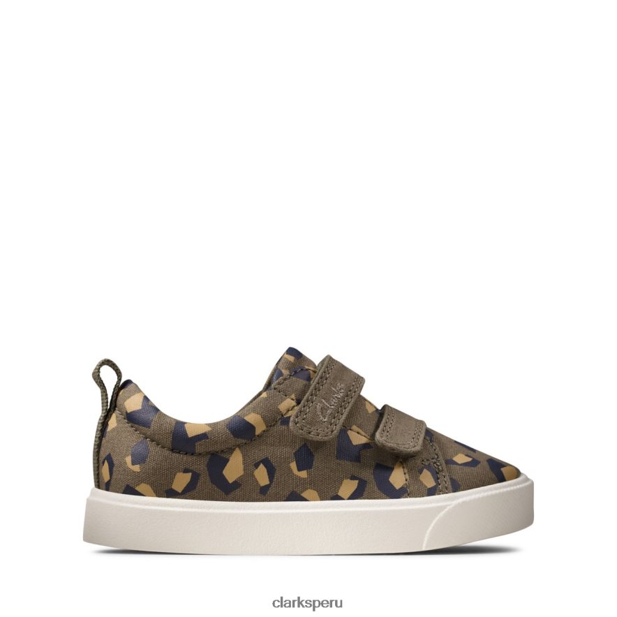 ciudad brillante niño camuflaje oliva clarks olive camo niños Clarks 40N4LX6877 camuflaje oliva