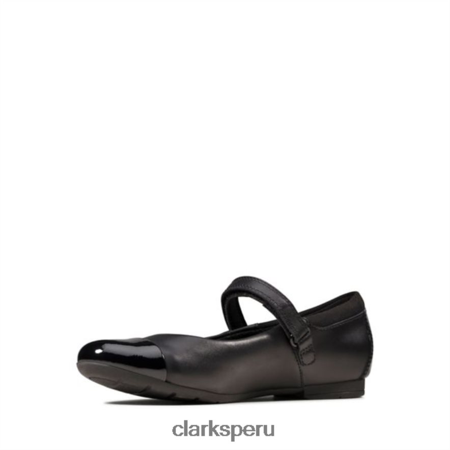 clarks cuero negro scala gem kid cuero negro niños Clarks 40N4LX5852 cuero negro